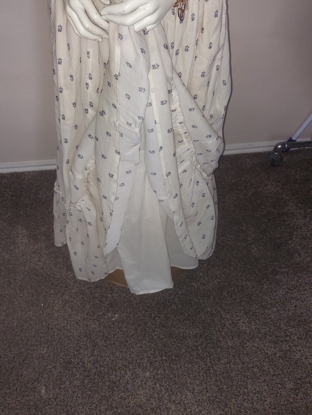torrid Cream Floral Tie-Front Midi Dress - Picture 8 of 12